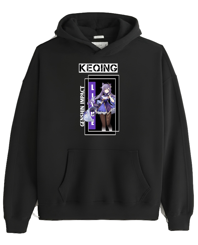 Genshin Impact eqing Over Size hoodie Black 2