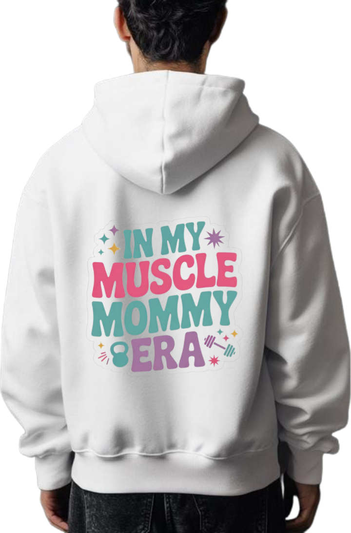 workout gym pilates Oversize Hoodie White Back 2
