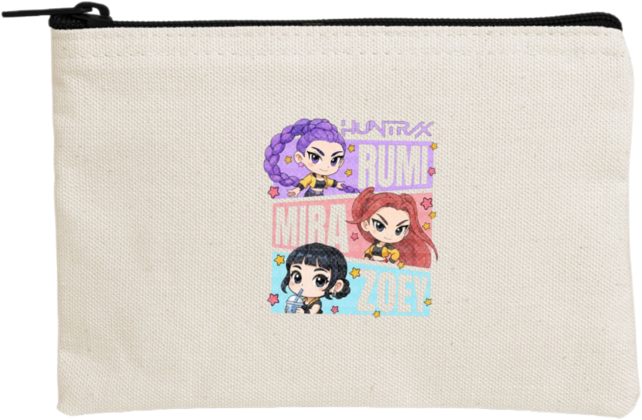 Hunterix kpop wallet pencil case Beige 2