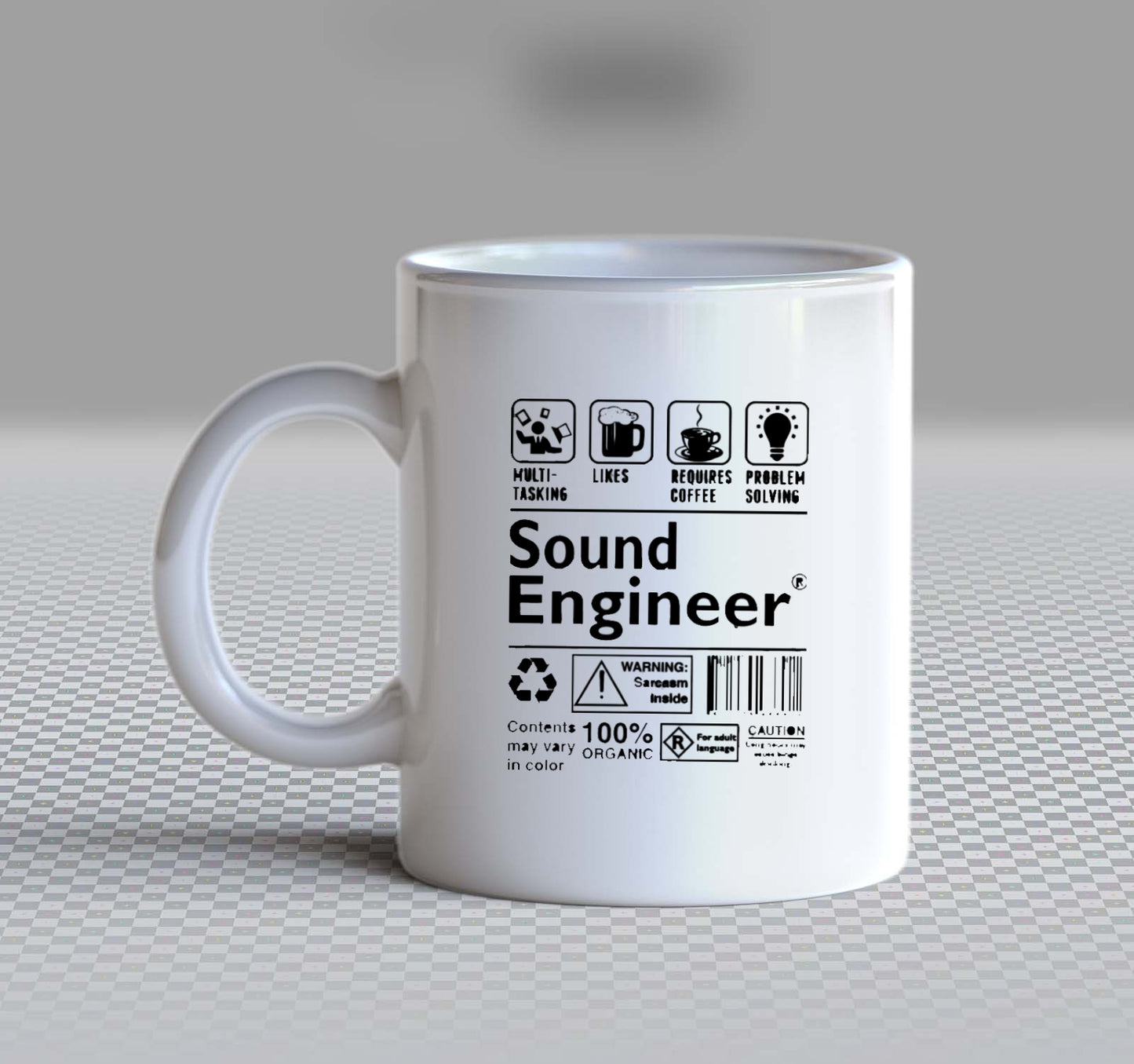 Sound Engineer Back text Mug 122