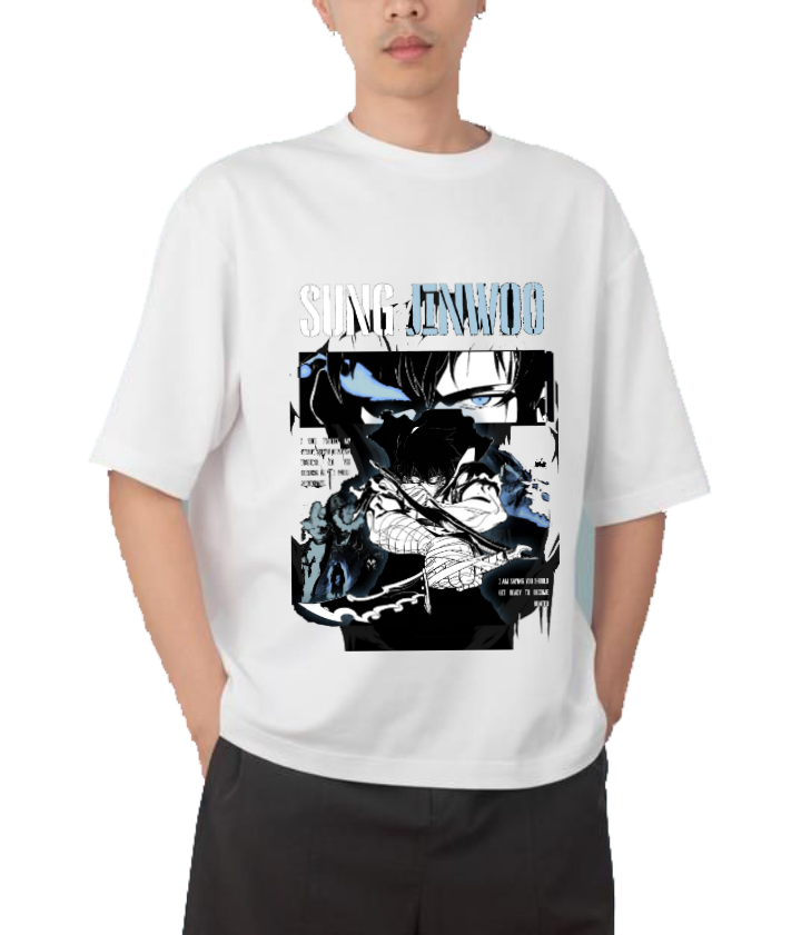 Solo Leveling t- shirt One Size White 2