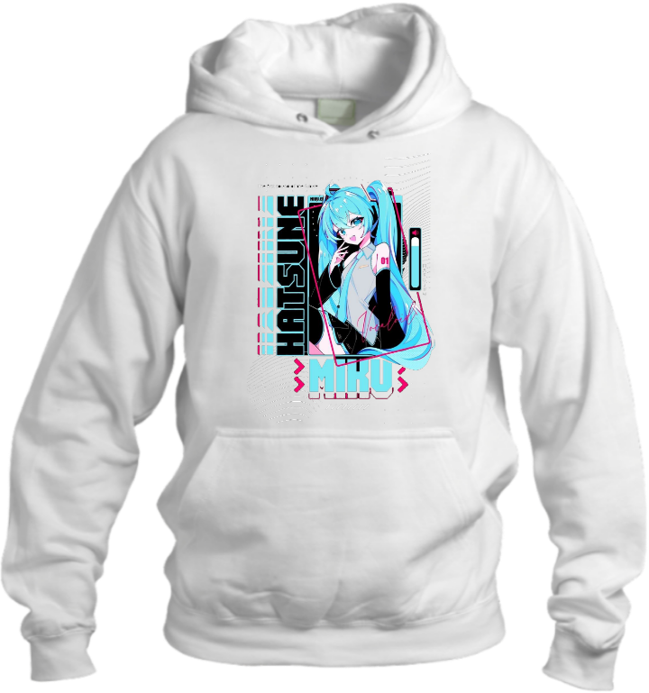 Hatsune Miku One Size hoodie White 2