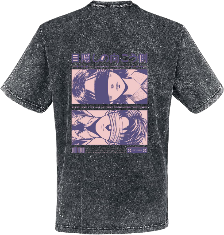 Chainsaw Man t- shirt Over Size Washed Back 2