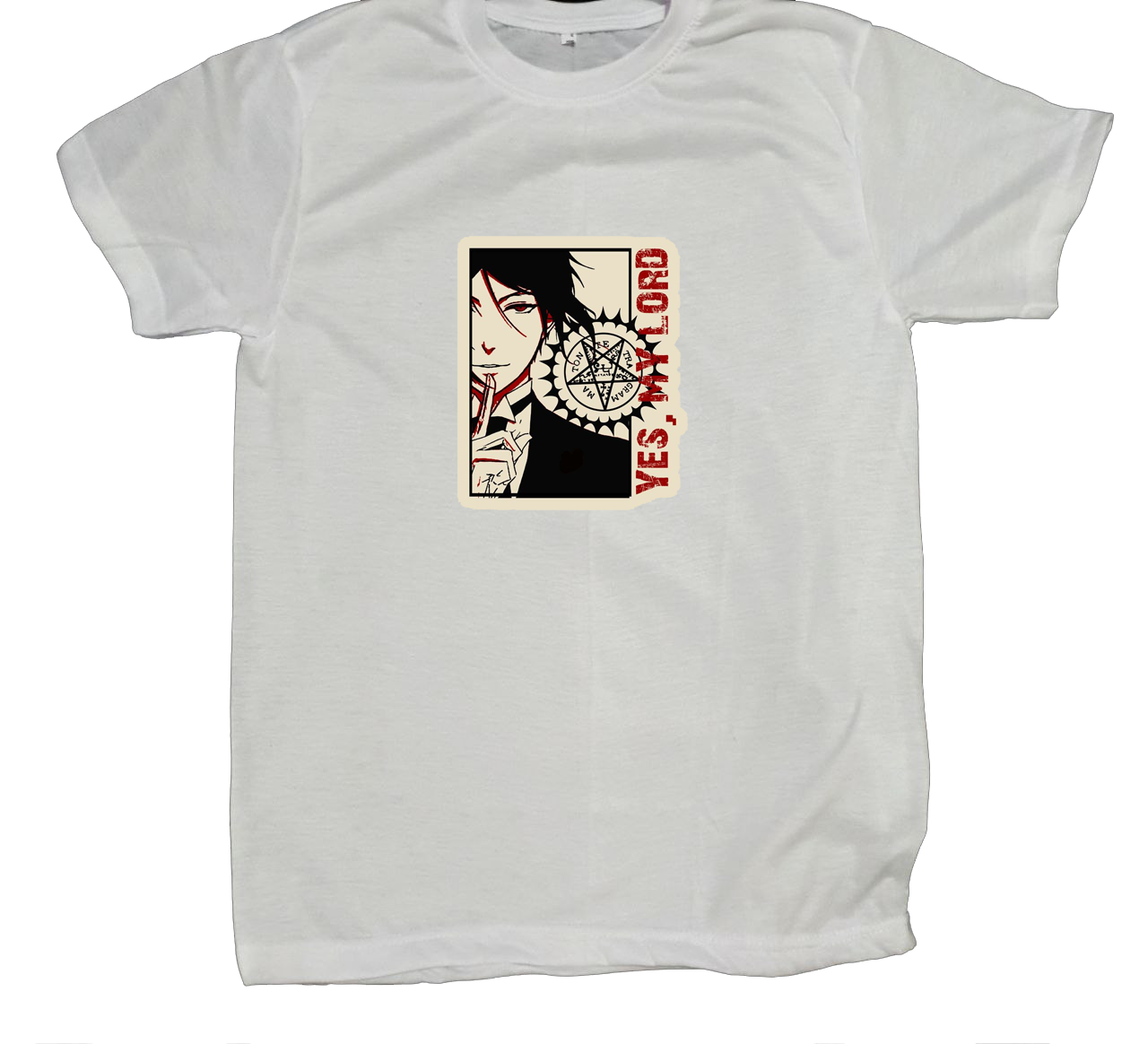 black butler t- shirt fat White 2