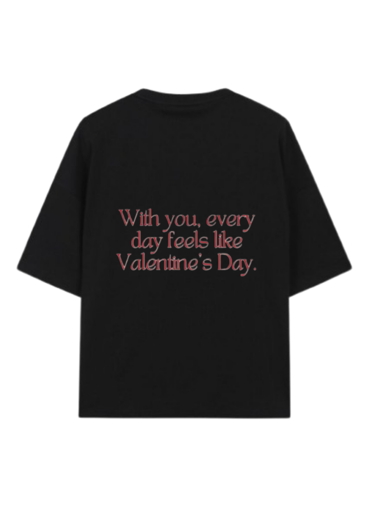 VaIentine coupIe t- shirt Black Back 2