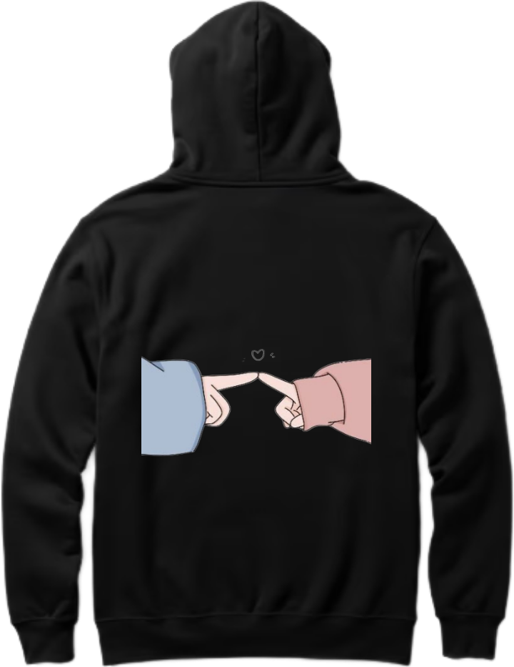 Love Story One Size hoodie Black Back 2