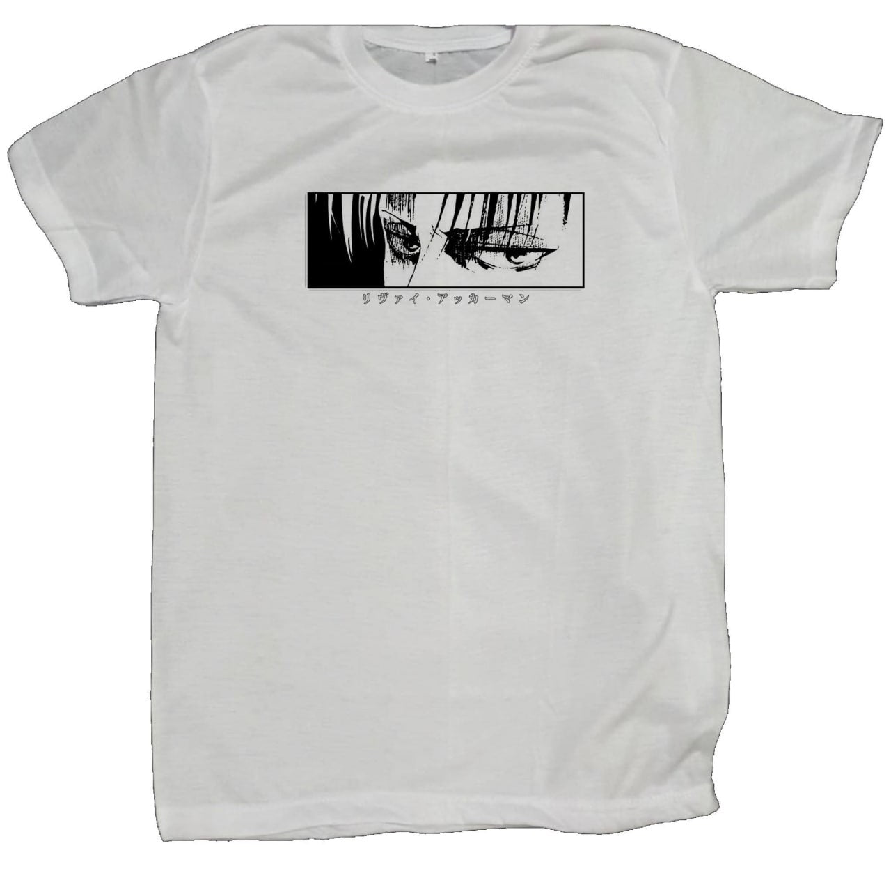 Anime Attack on titan shingeki no kyojin eren levi mikasa Aot white fit t- shirt 2