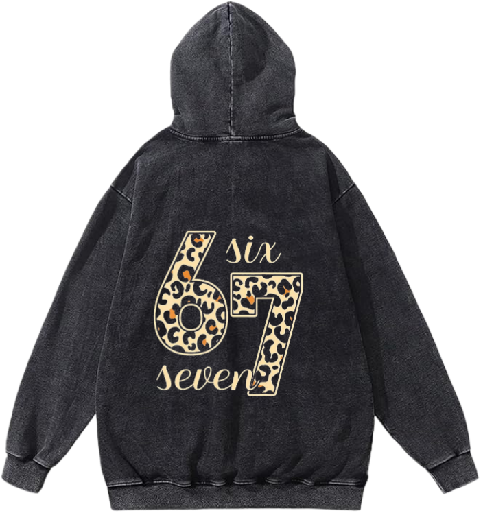 67 designs Oversize Hoodie Washed Back 2