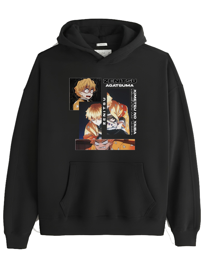 Anime Demon slayer nezuko tanjiro Oversize Hoodie Black 55