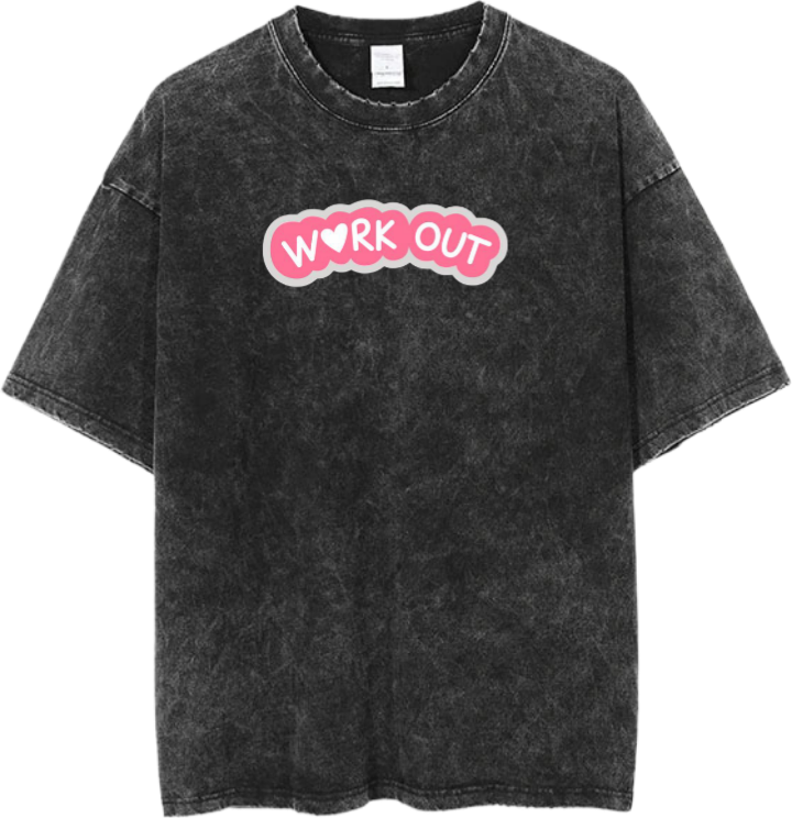 workout gym pilates One Size t- shirt Washed 2