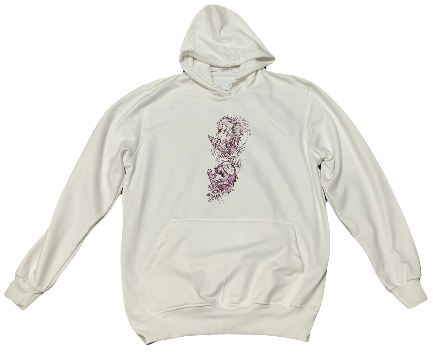Anime Demon slayer nezuko tanjiro Oversize Hoodie White 2