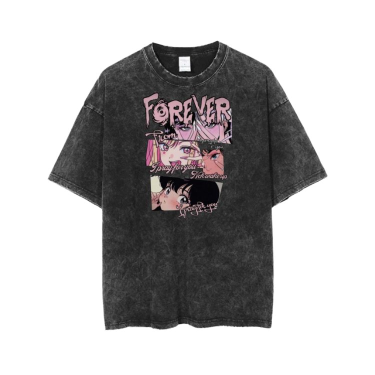 RANDOM ANIME GIRL t- shirt Washed 2