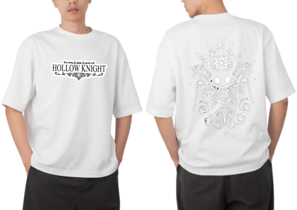 Hollow Knight t- shirt One Size White Back 2