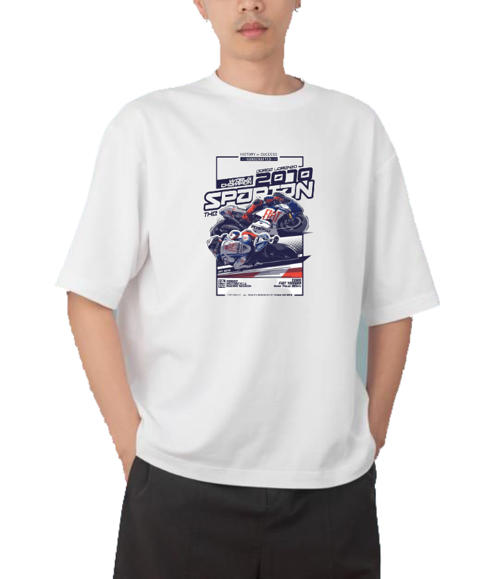 MOTOR CYCLE t- shirt One Size White 2