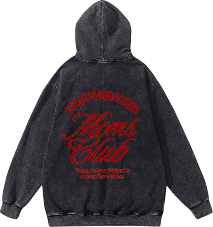 Mom dad parents Oversize Hoodie Washed gray Back 2
