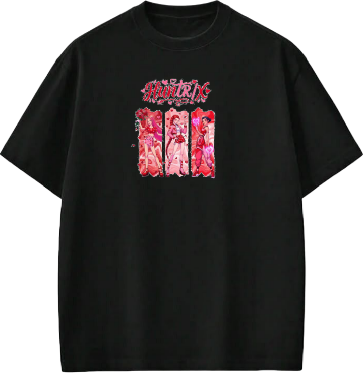 Hunterix kpop t- shirt Black 2