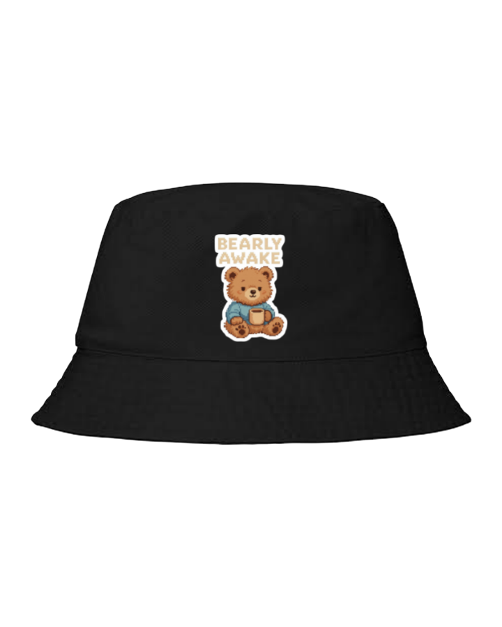 bear Bucket hat Fishman hat cap Black 2