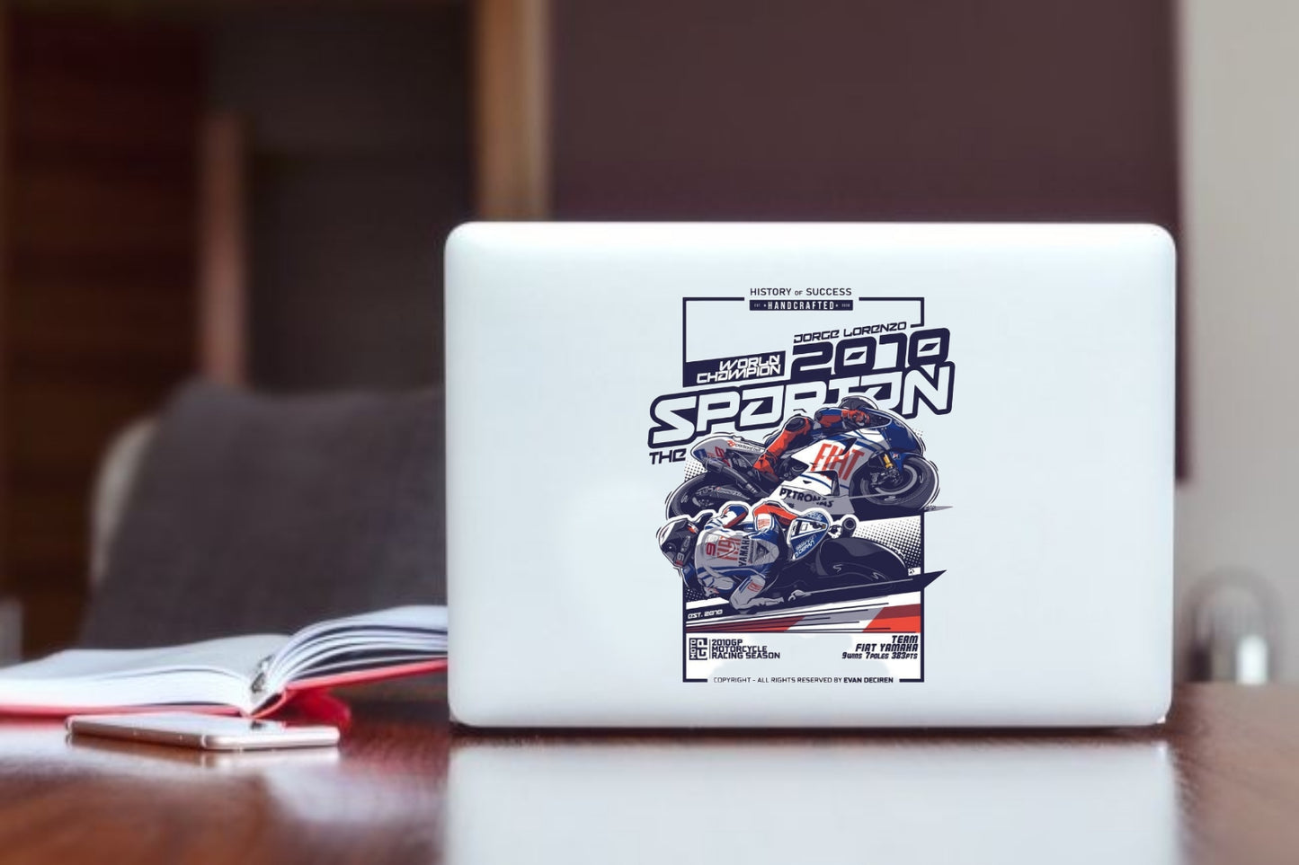 MOTOR CYCLE Laptop Sticker 2