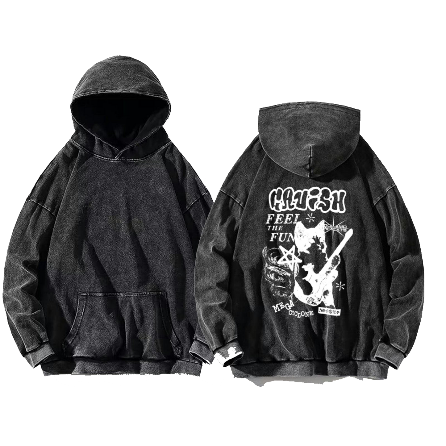 Contents may vary in smile oversize hoodie Washed back 105
