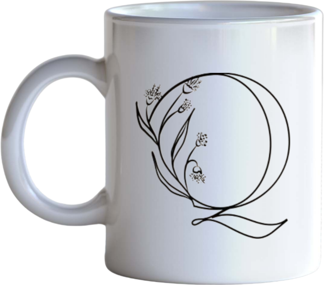 vector letter Mug Q 2