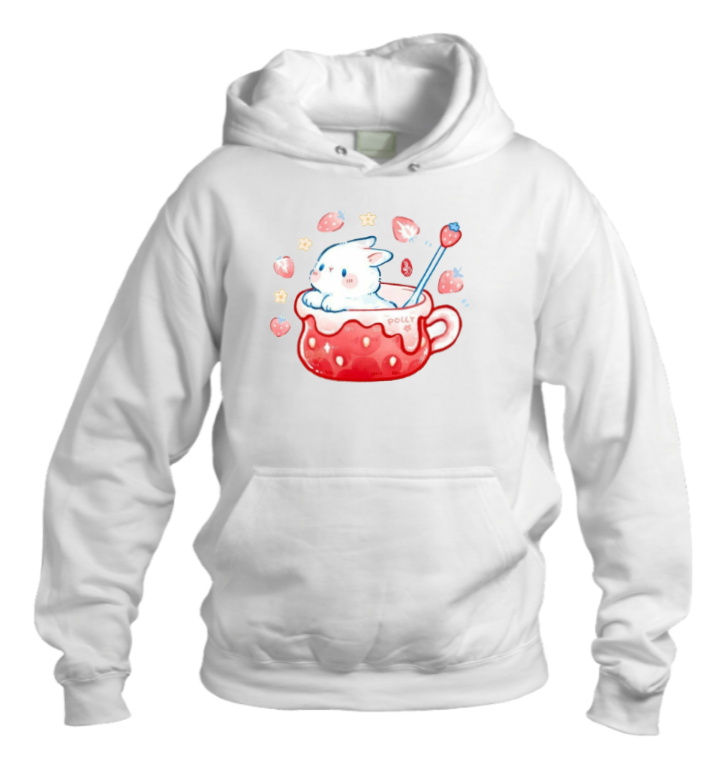 bunny Oversize Hoodie White 2
