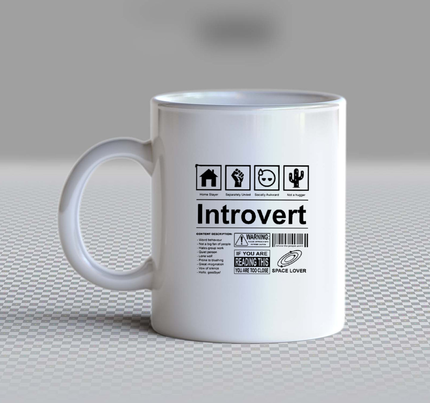Introvert Back text Mug 2