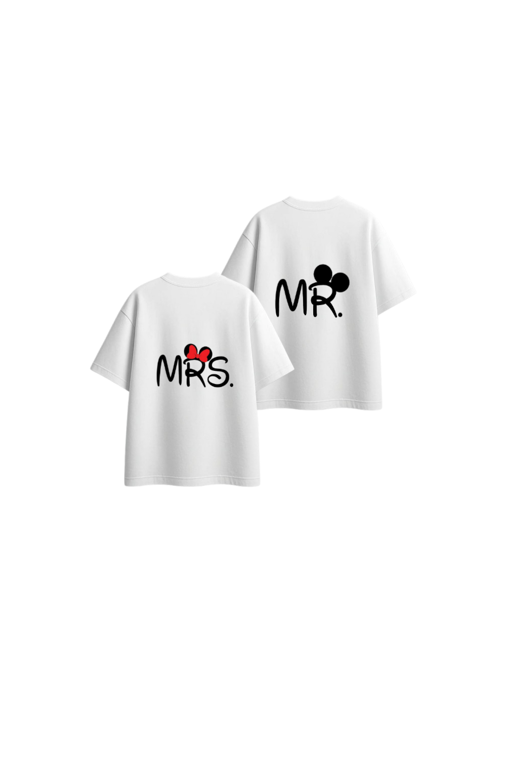 VaIentine coupIe t- shirt White Cables Back 2