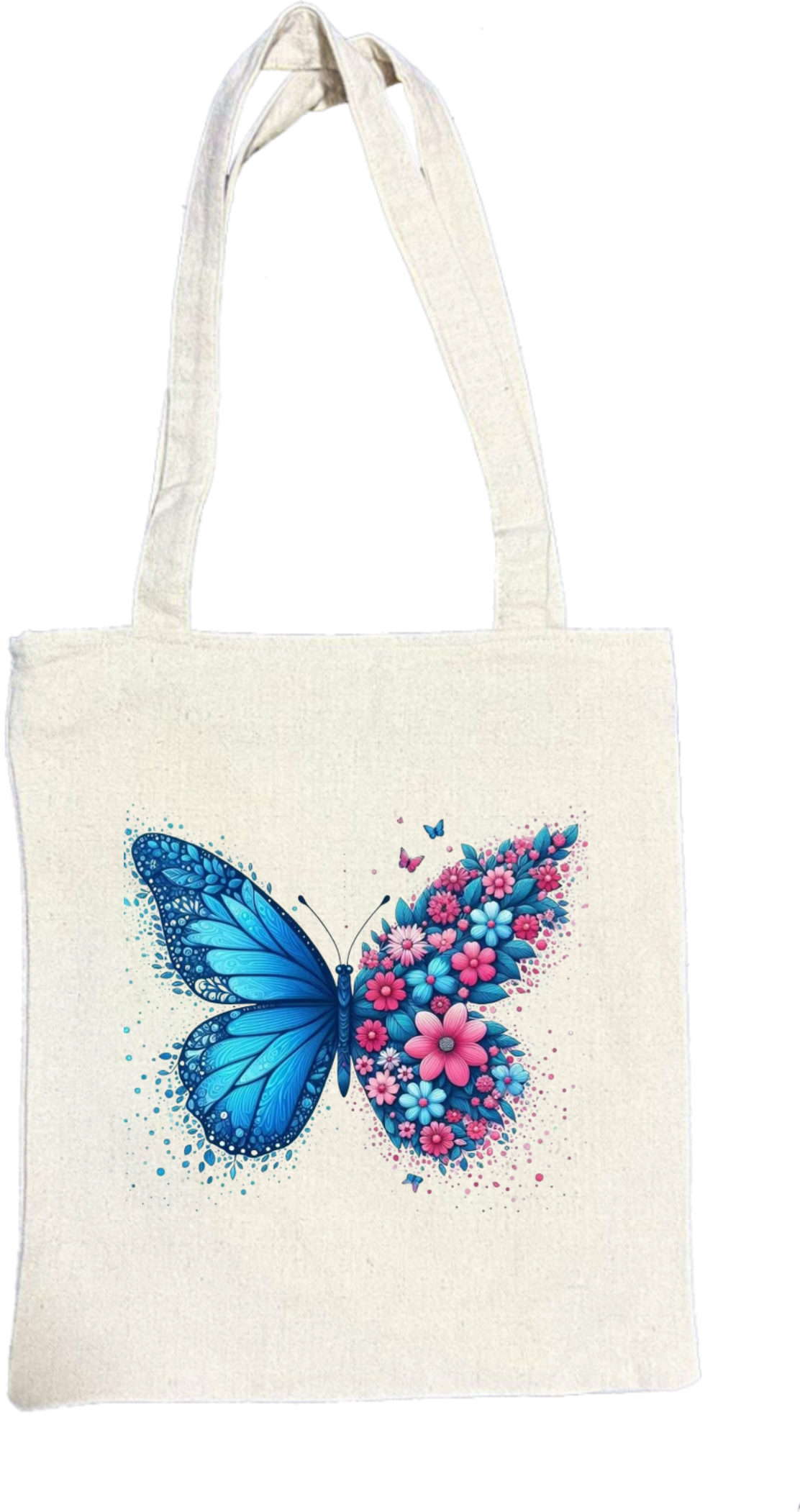butterflies tote bag Beige 2