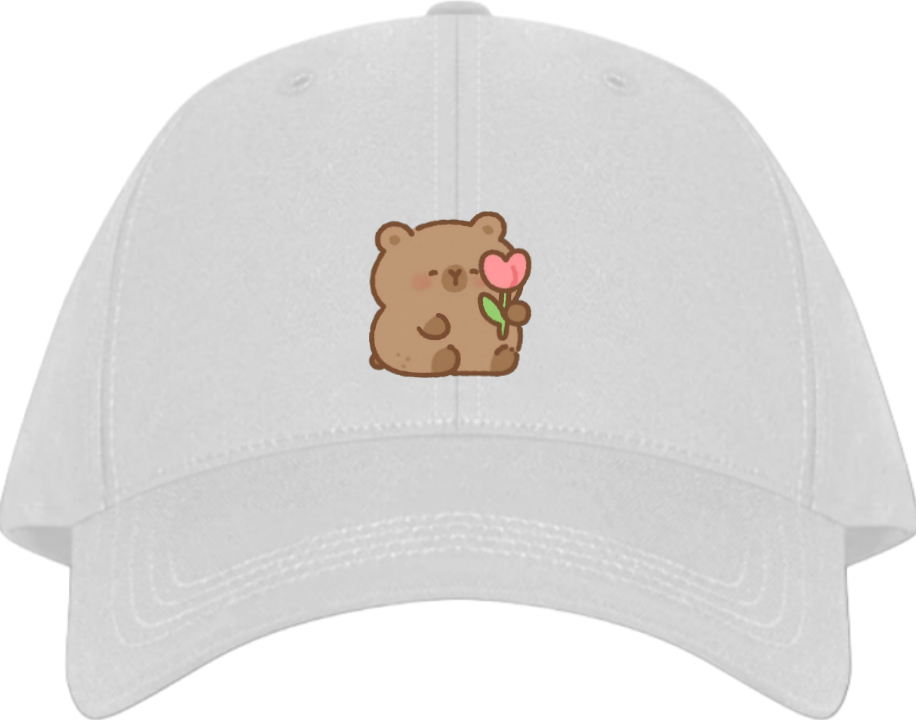 bear Baseball cap White 2