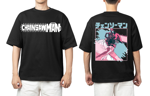 Chainsaw Man t- shirt One Size Black Back 2