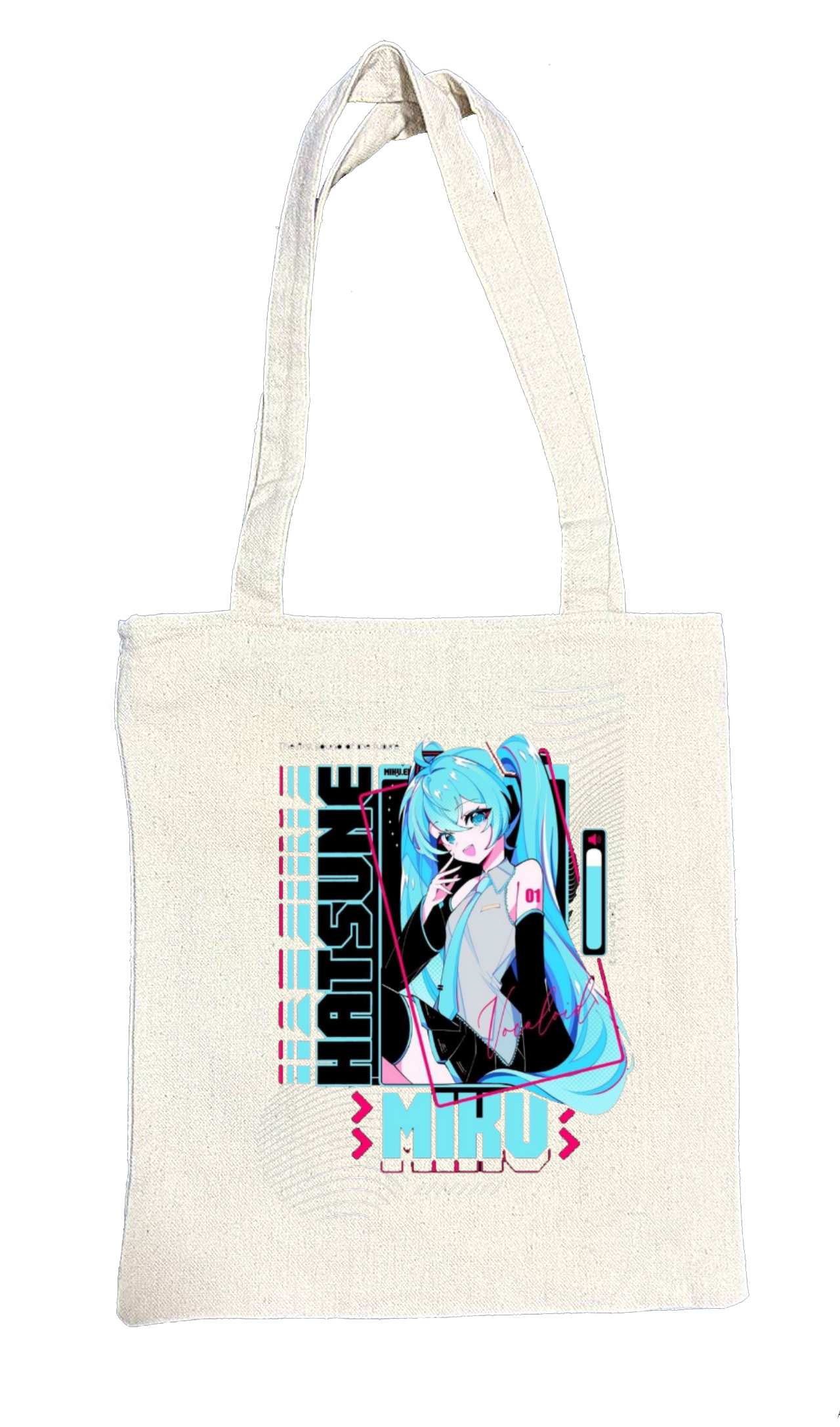Hatsune Miku tote bag beige 2