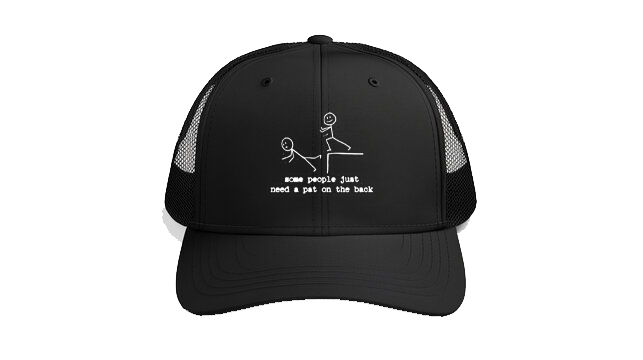 Baseball cap Black some people just need a pat on the back 78