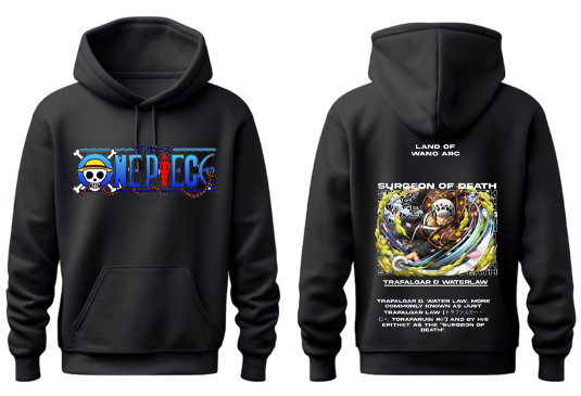 one piece One Size hoodie Black Back 30