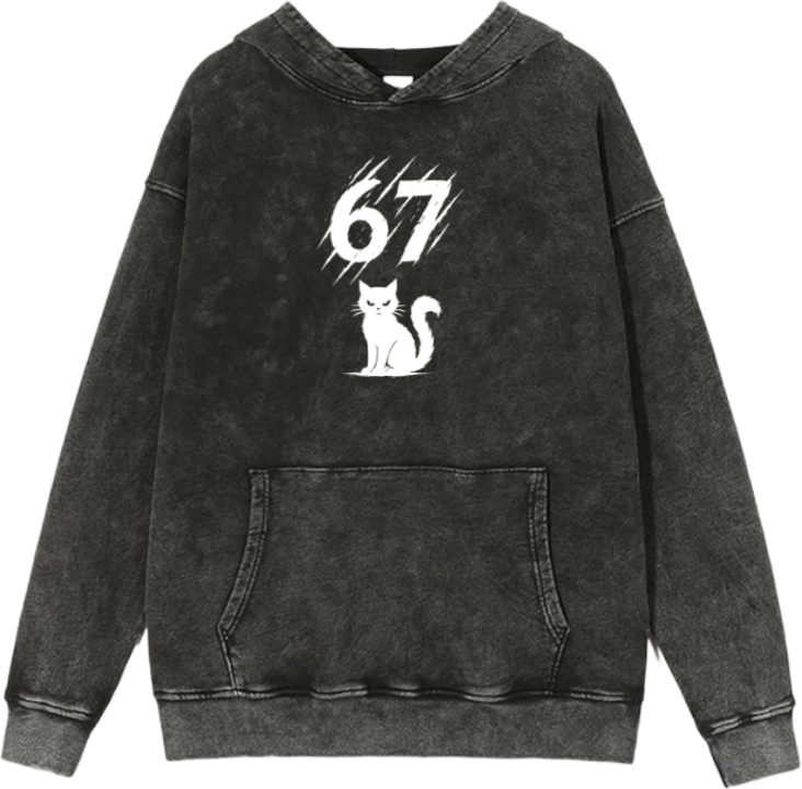 67 designs Oversize Hoodie Washed 30