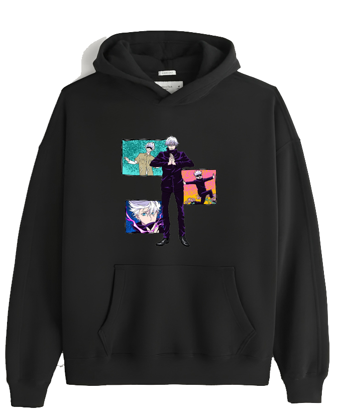 jujutsu kaisen GOJO Oversize Hoodie Black 30
