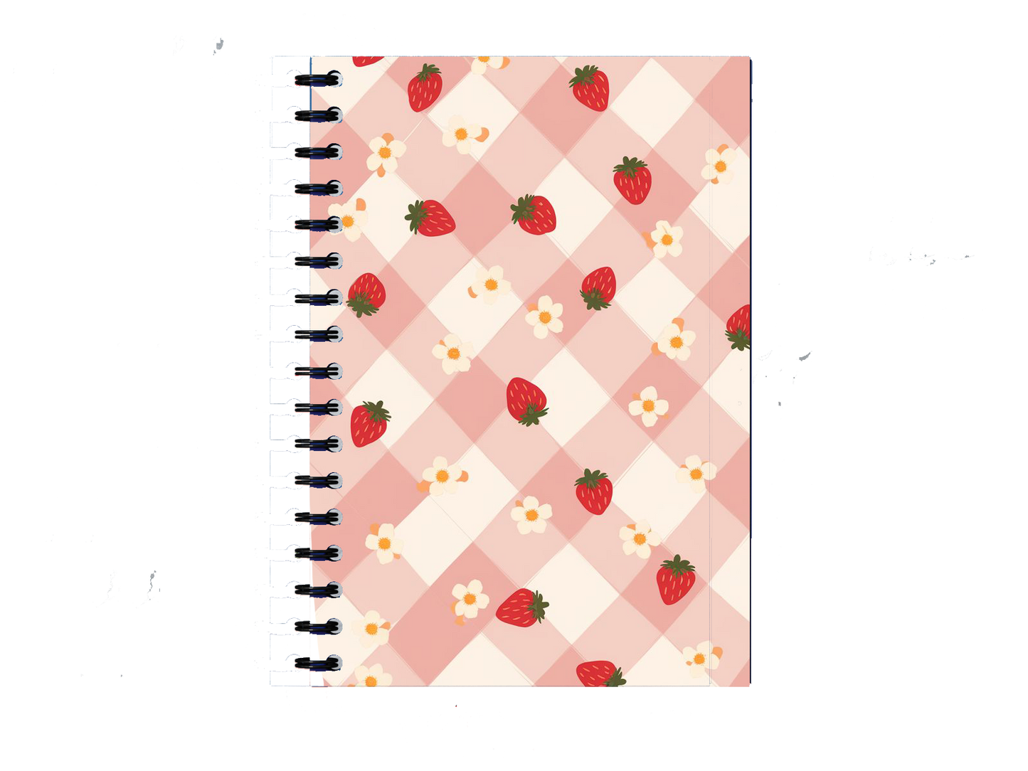 Strawberry Gingham Notebook A5 30