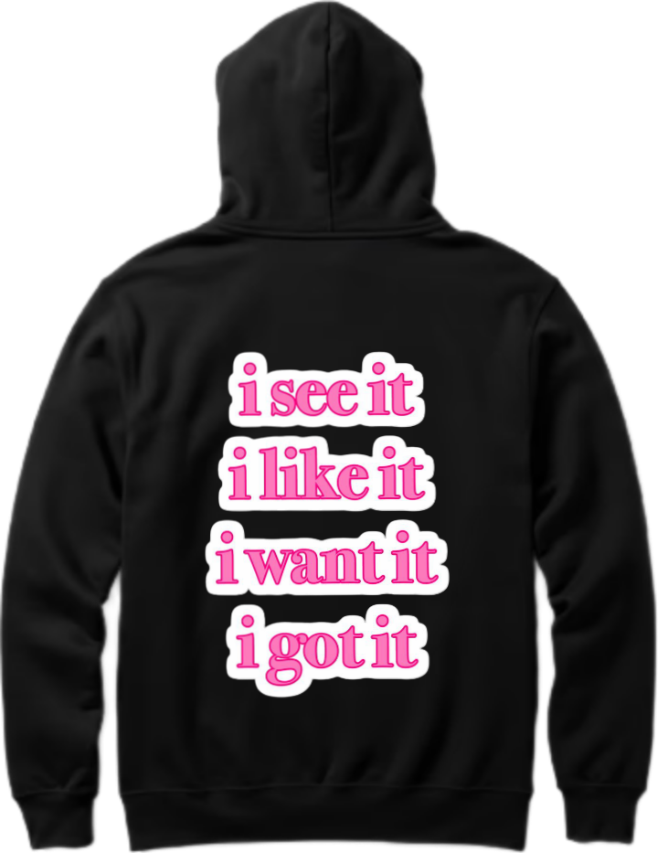 VaIentine coupIe Oversize Hoodie Black Back 30
