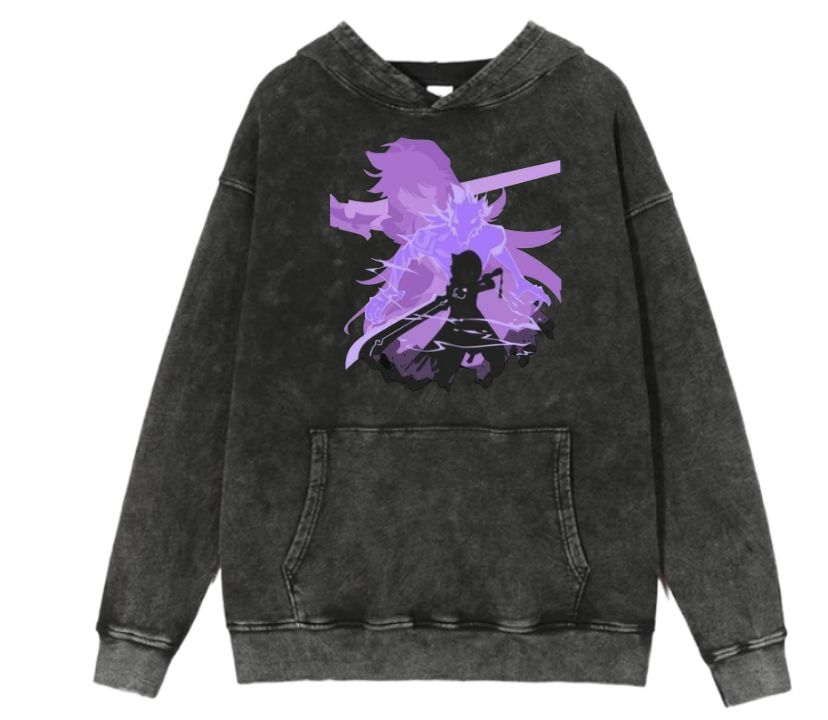 Genshin Impact Mona Megistus Over Size hoodie Washed 30