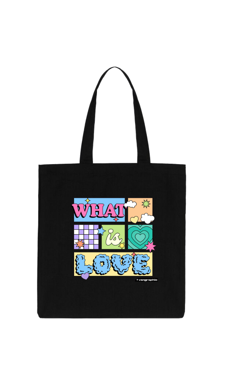 WHAT tote bag Black 30