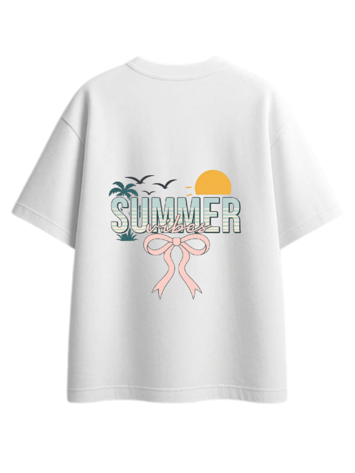 Summer Vibes t- shirt White Back 30