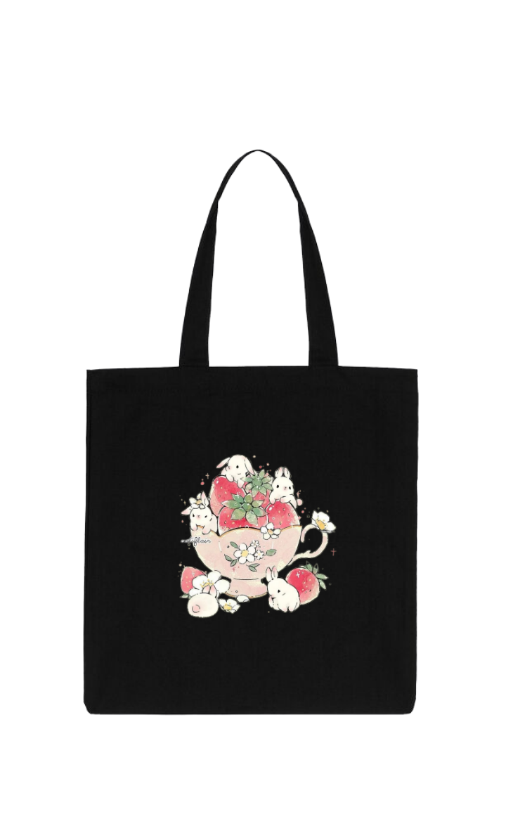 bunny tote bag White 30