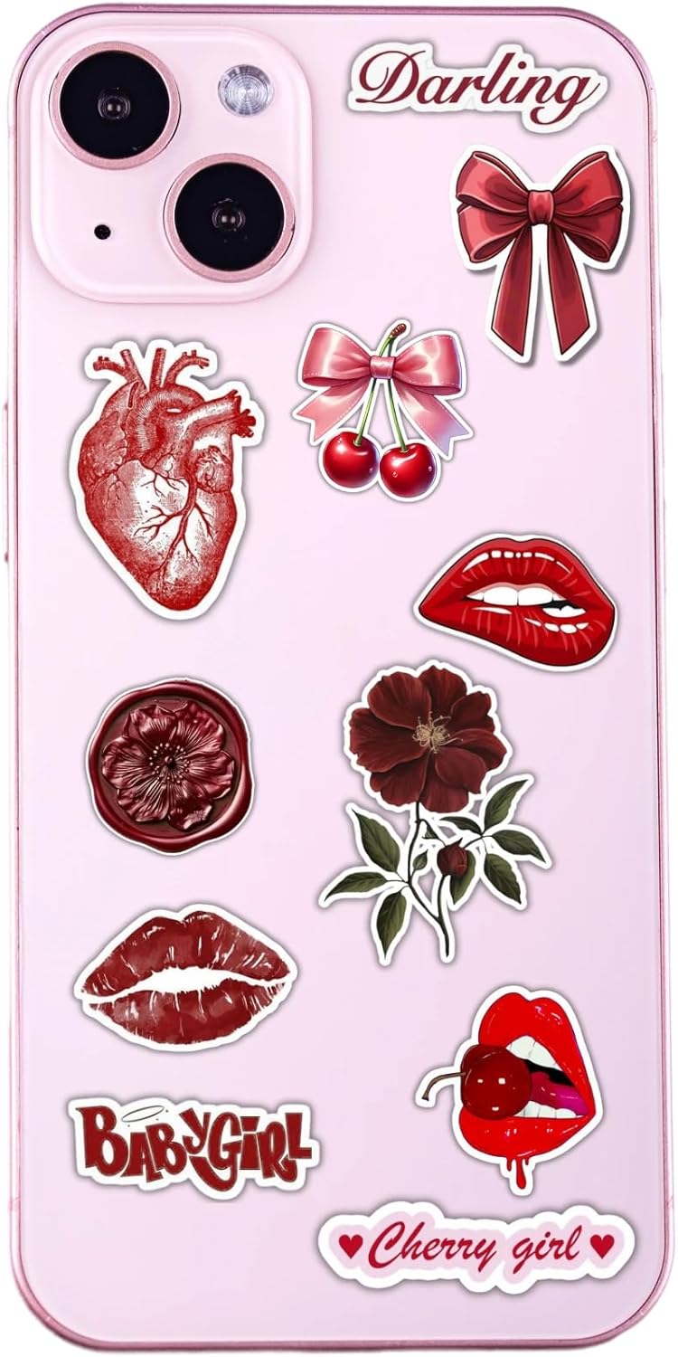 Sticker Lips, hearts, cherries 26