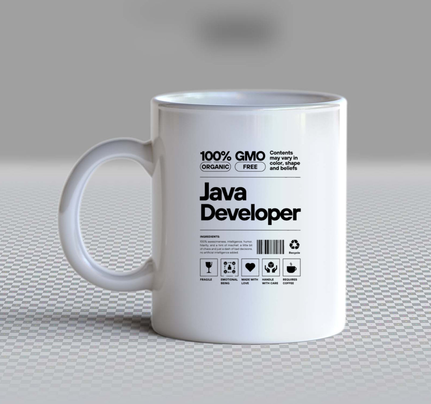 Java Developer Back text Mug 31