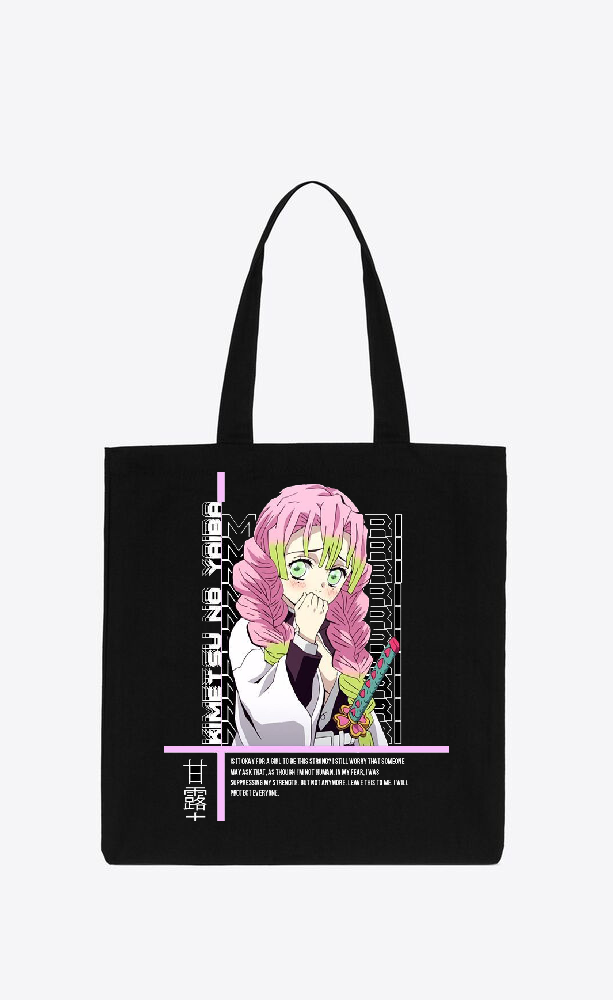 Anime Demon slayer nezuko tanjiro tote bag Black 31