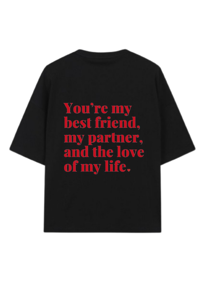 VaIentine coupIe t- shirt Black Back 31