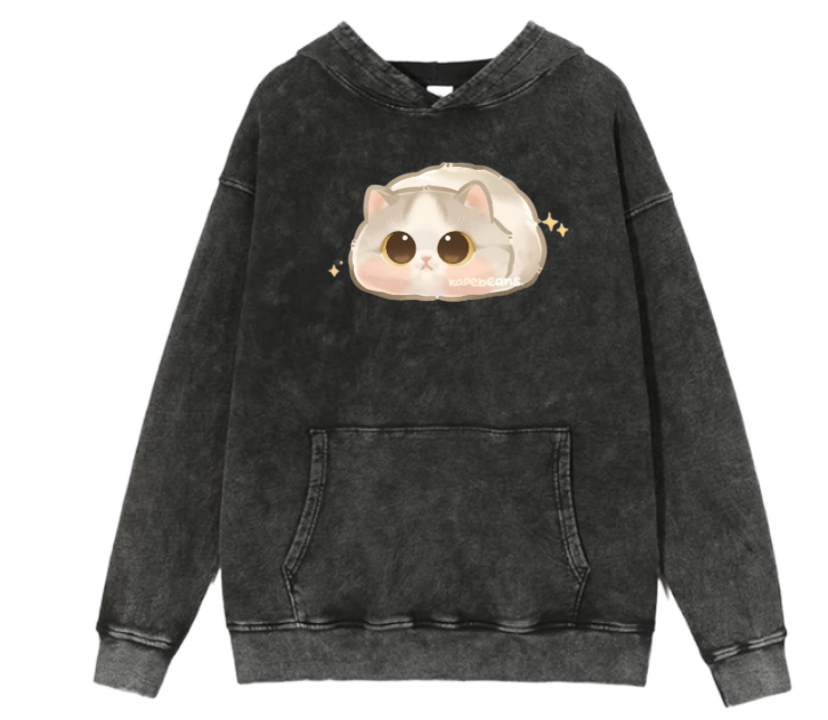 cat Oversize Hoodie Washed 31
