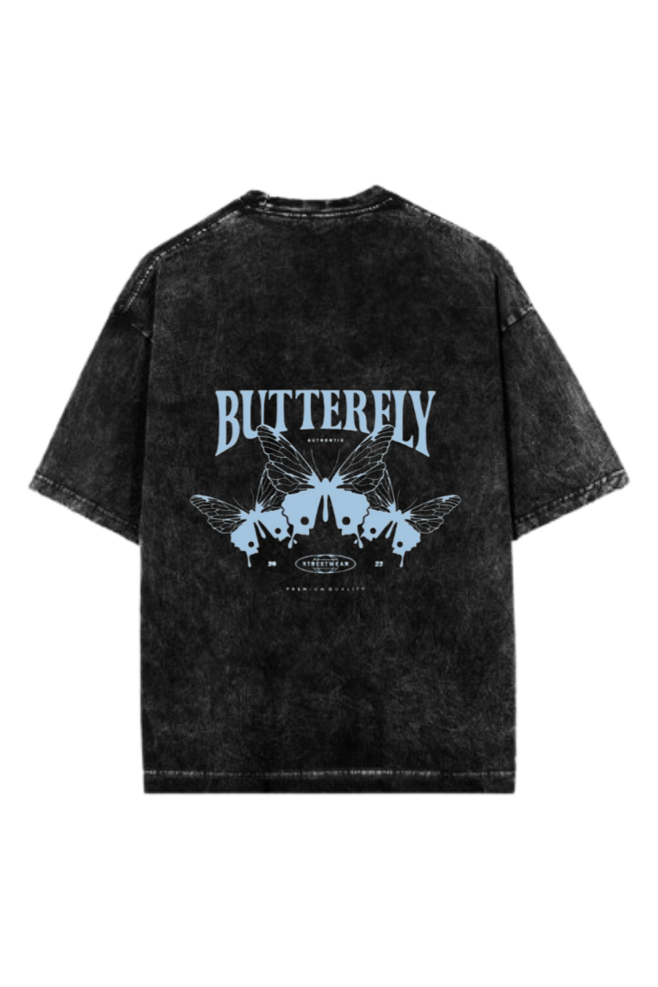 butterflies One Size t- shirt Washed Back 31