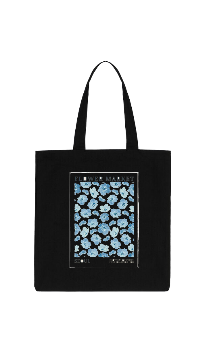 FLOWER MARKET tote bag Black 31