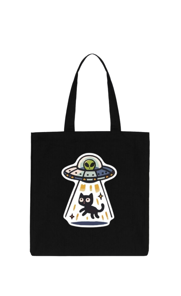 aliens tote bag Black 27