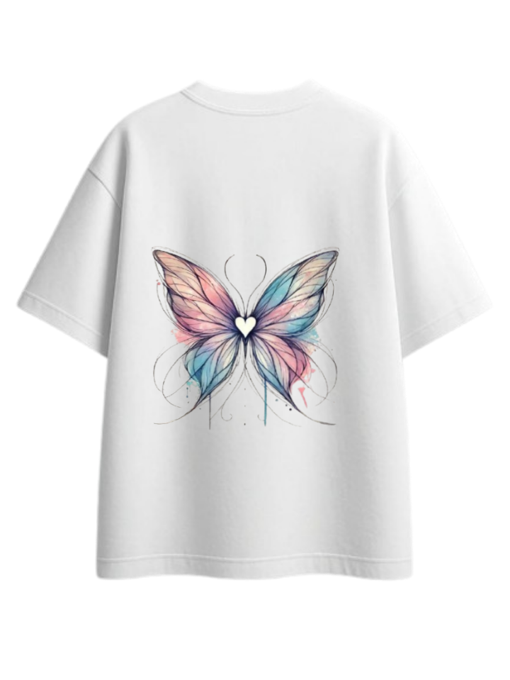 butterflies t- shirt White Back 31